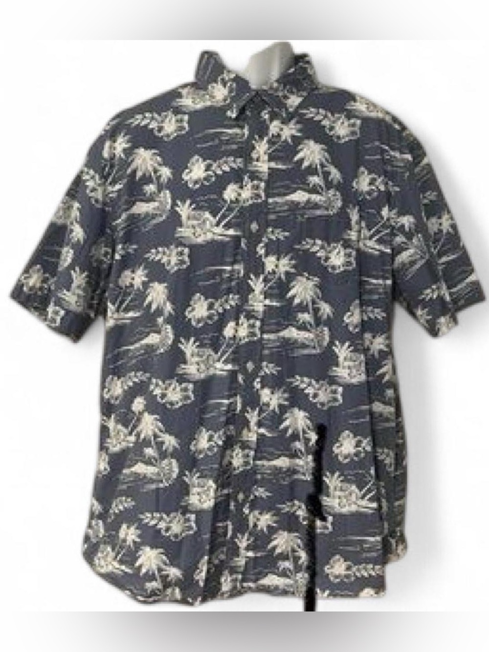 Blue Hawaiian shirt with tropical print by Chaps